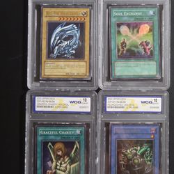 (Send Offers) Vintage Yu-Gi-Oh! Holo Slabs (WCG 10 Gem Mint) - Blue-Eyes, Relinquished + More