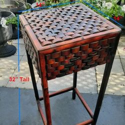 Rattan Side Table - Plant Stand