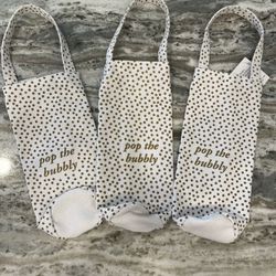 Pop The Bubbly Fabric Champagne Prosecco Bags 