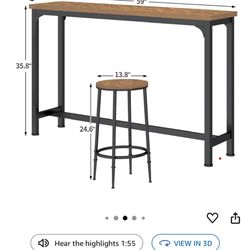Bar Table & 3 Stools ( 2 Sets Available )