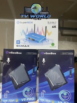 SuperBOX Super box S6 Models Max, Pro, Ultra, Supreme & Vsee Models V3 Plus V5 Pro Vsee Elite ultra 8 wholesale available