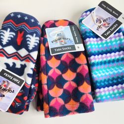 One*New Polar Feet Fleece Socks, Unisex Size:S