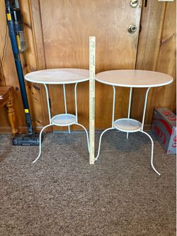 Pair of cute metal tables