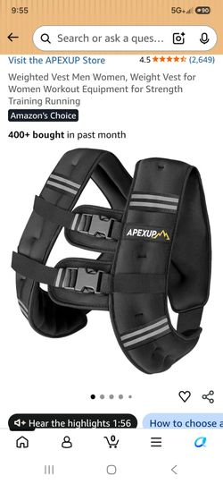 Apexup 25 lbs Weighted Workout Vest New (Price Is Firm)