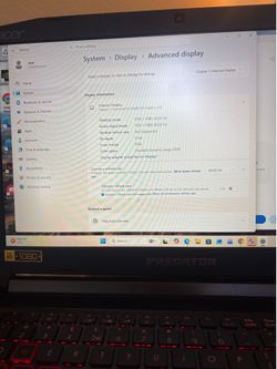 ACER PREDATOR GAMING LAPTOP WIN 11 i7 16/512ssd 6GB vr ram NVIDIA GPU