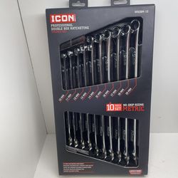 Icon Professional Double Box Ratcheting Wrench Set 198659/11