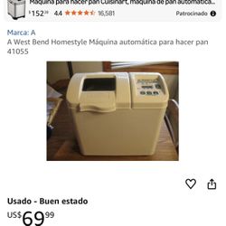 Máquina De Hacer pan Puse Foto Comparativa Como La Vende Amazon De uso Yo La Vendo En $40