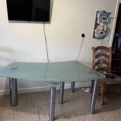Large Glass Desk