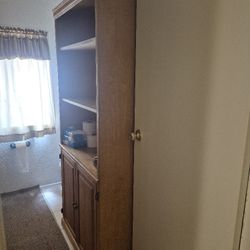Solid Wood Storage Cabinet With Shelves 