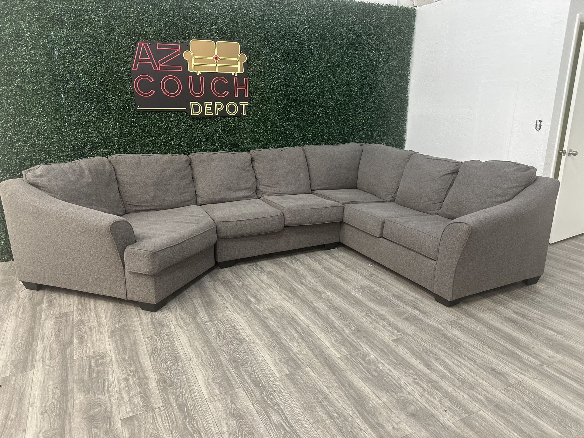 Grey Sectional Couch - Free Delivery