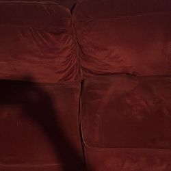 Love seat red velvet