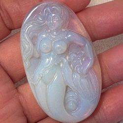MERMAID PENDANT    Opalite Glass 