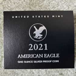 2021 American Eagle One Ounce Silver Proof Coin 21EMN