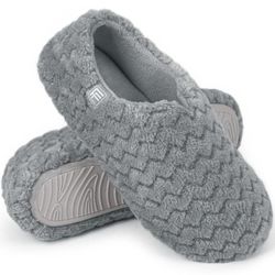 New Women's Sz 8 - 9 Gray Slippers 