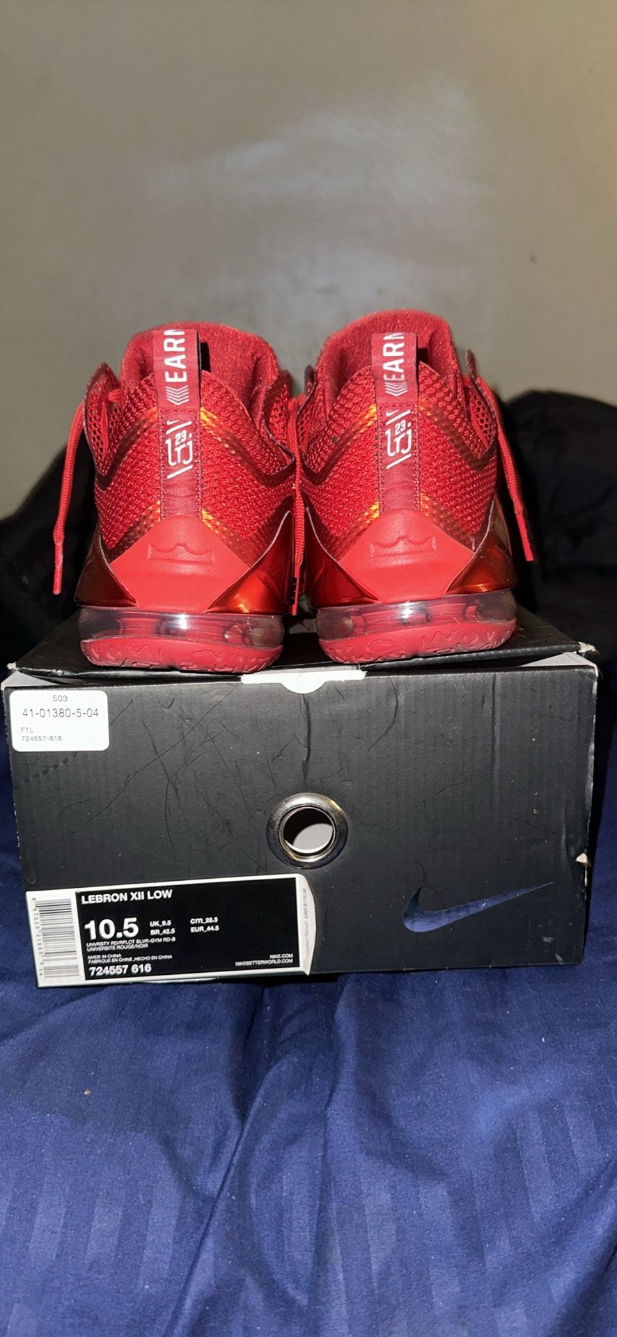Nike Lebron 12 Low (University Red) Sz
