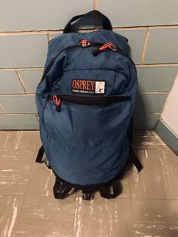 Osprey Blue Large Hiking Camping Back Pack Book Bag Outdoors Woods Urban Commuter Food Delivery Grub Uber Seamless Caviar