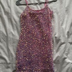 Pink Sequin Lucy And The Sky Dress
