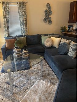 Large sectional with pillows