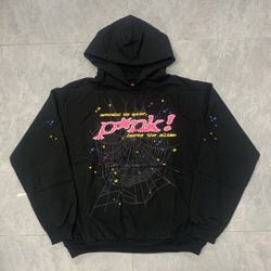 Black Sp5der Pink V2 Hoodie 