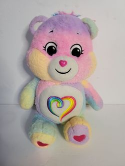 Care Bears Togetherness Bear 14" Plush Basic Fun Pastel Rainbow Heart