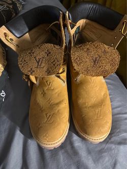 Size 12 Louis Vuitton X Timberland Wheat Monogram 6”