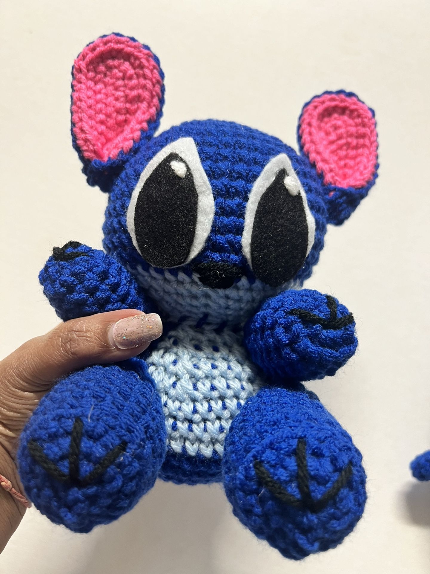 Lilo Stitch blue Crochet Doll PLUSH figure toy Amigurumi handmade NEW-USA seller