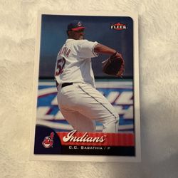 CC Sabathia Indians baseball card