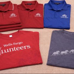 Wells Fargo Polo & T-Shirt Bundle (7 Pieces, L/XL) – $29