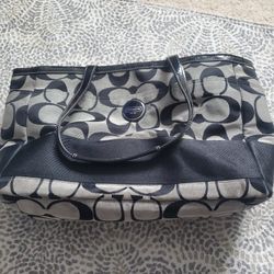 Authentic Black Coach Large Purse/Diaper Bag 