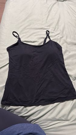 Black tank top with built in padding