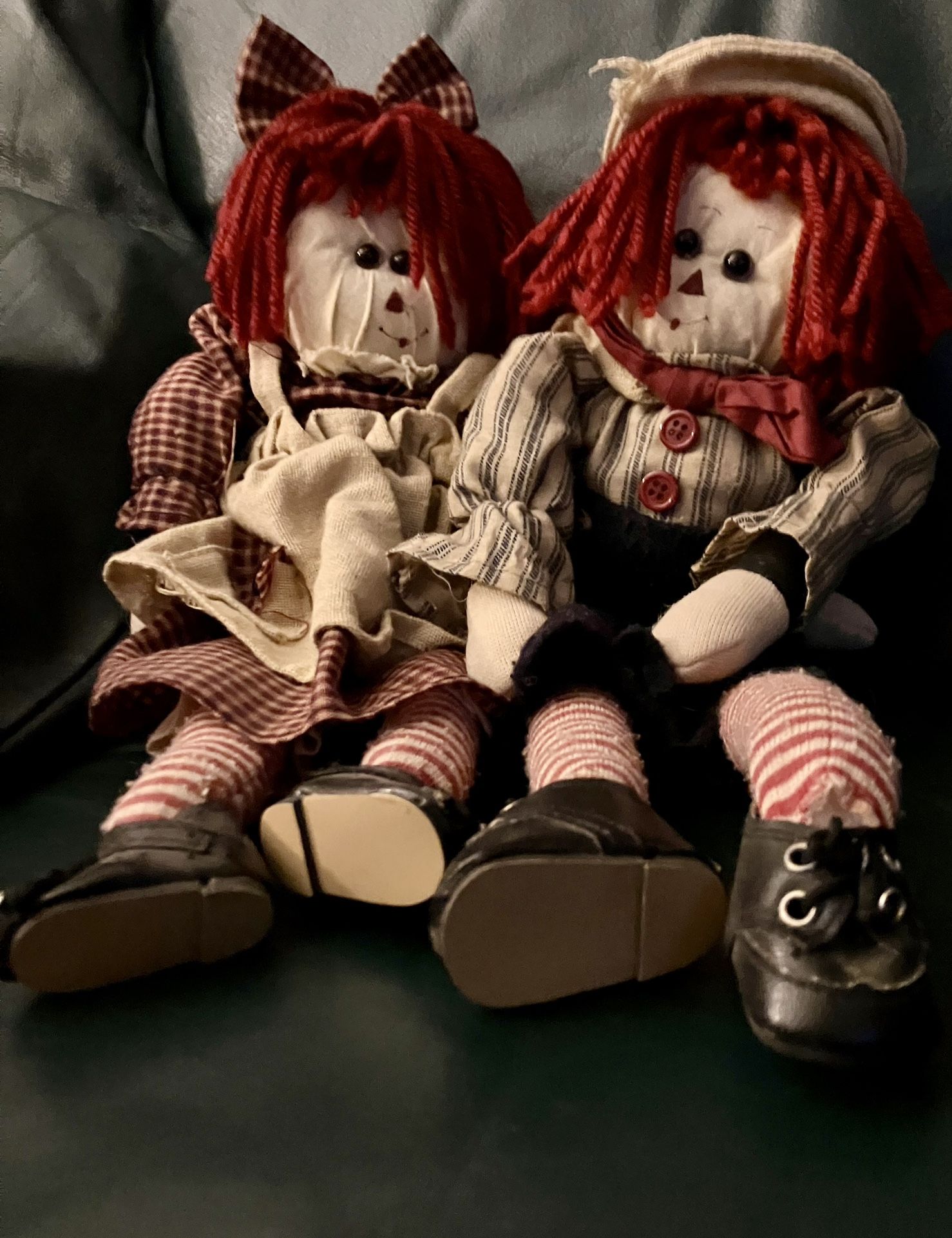 Vintage Diane Ahler Raggedy Ann & Andy Dolls.