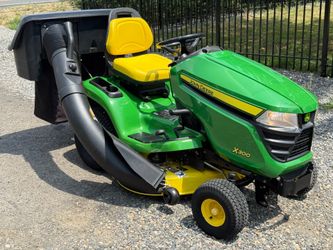 John Deere X300 Riding Lawn Mower Kawasaki 42” Cut Twin Bag Bagger