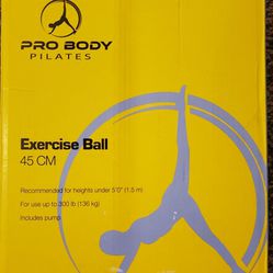 OPEN BOX PRO BODY PILATES EXERCISE BALL 18 in DIA (45CM) INCLUDES PUMP