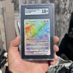 🔥Charizard VSTAR Rainbow Secret Rare 174/172 Pokemon Brilliant Stars SGC10🔥
