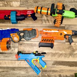 Lot Of 5 Nerf Guns No Darts