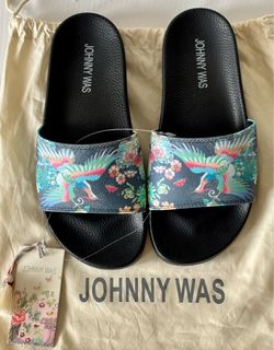 NEW Johnny Was Dreamer Slide Sandals with Dustbag
