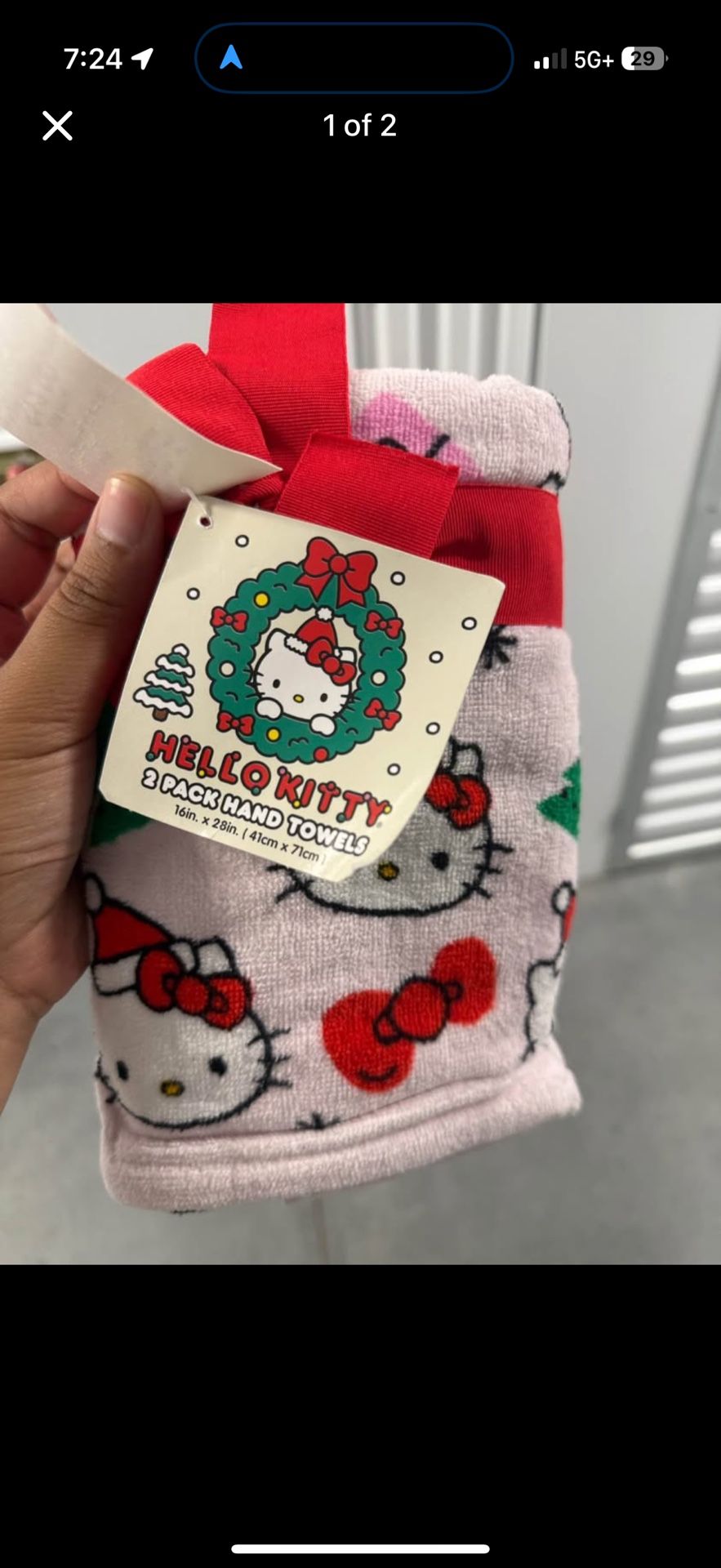 Hello Kitty Christmas Hand Towels