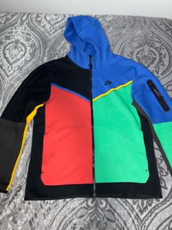 Nike Tech Fleece Full Zip Hoodie Mens Large Multi Color Colorblock CU4489-015