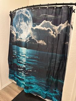Shower curtain (rod not included)
