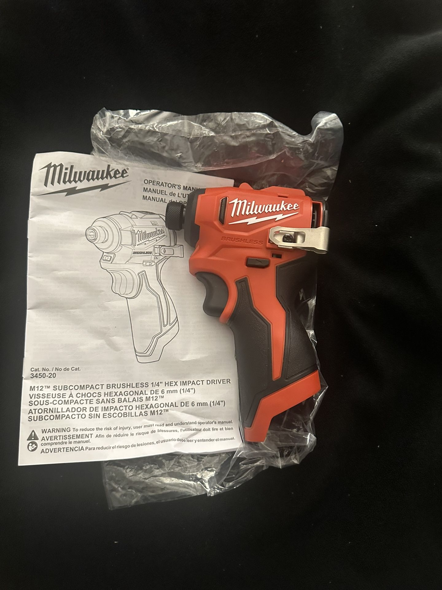 Milwaukee M12 Subcompact Brushless 1/4 Inch Hex Impact Driver