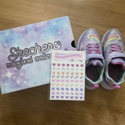 Sketchers Magical Collection Girls Lights Unicorn Shoes Size 13