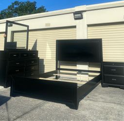 Black Queen Bedroom Furniture Dresser Set