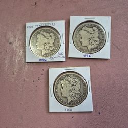 1886 O 1896 O 1900 O Morgan Dollars  From  $30 To $35 Each