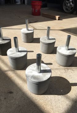 BASES DE CEMENTO PARA CANNOPIE. 9 DLLS . CADA UNA