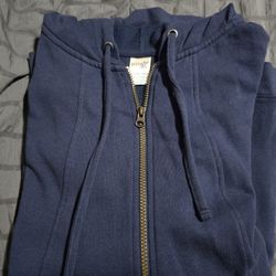 Woman's Zipper Hoodie Navy Blue Sz 1x