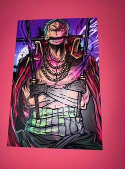 Roronoa Zoro acrylic painting