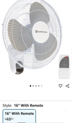 Wall fan w remote