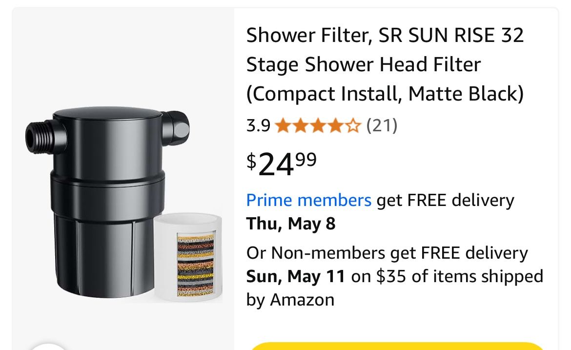 Shower Water Filter (as Pictured)- New In Box, MSRP $24.99