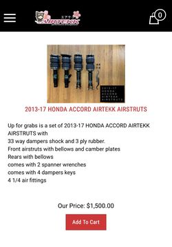 Airtekk Air struts