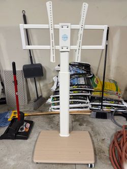 TV stand mount rolling wheels